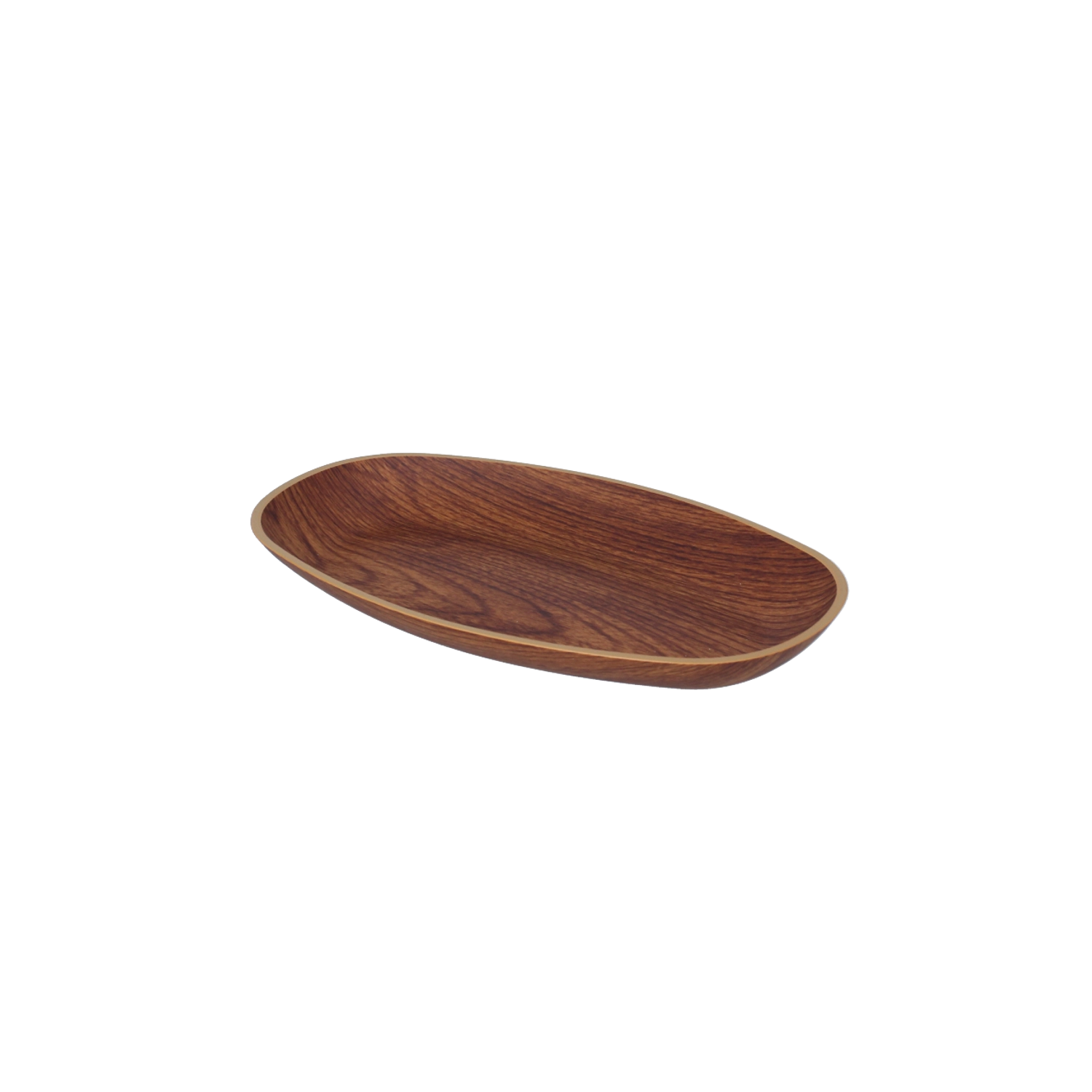 E-shop Plastový servírovací tác 14 × 24,5 × 2,5 cm – hnedý orech