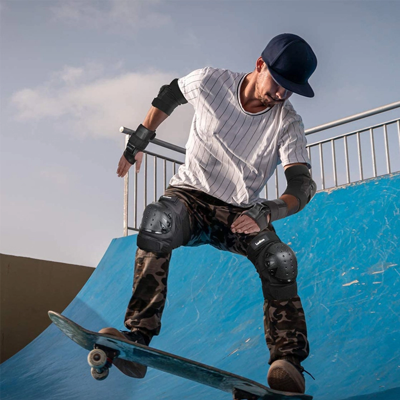 E-shop Detská sada chráničov na korčule, skateboard a bicykel (6 ks) – čierna, veľkosť M