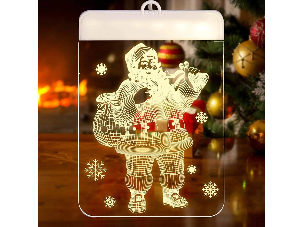 Verk 26016 Závesná vianočná 3D LED dekorácia svietiaca Santa Claus