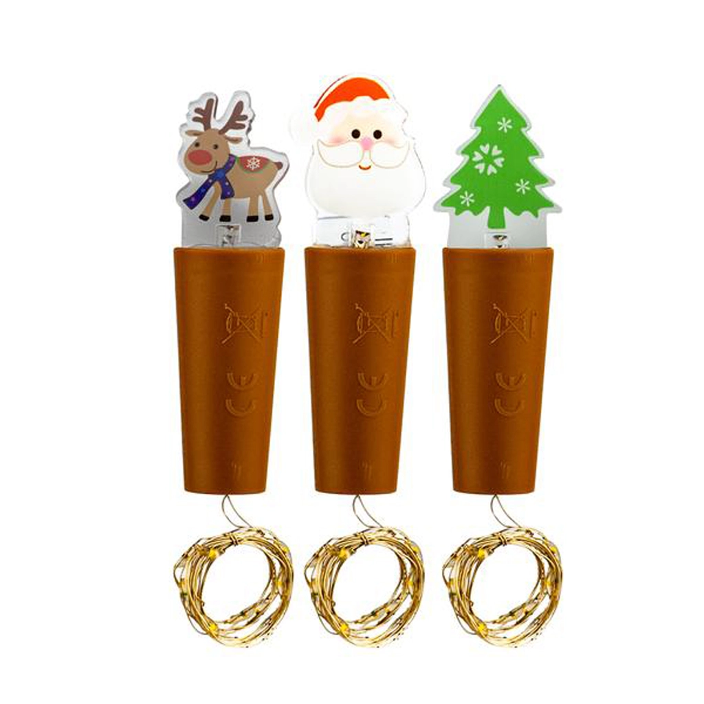 E-shop TORO Dekoračná zátka 9LED MIX vianočných motívov