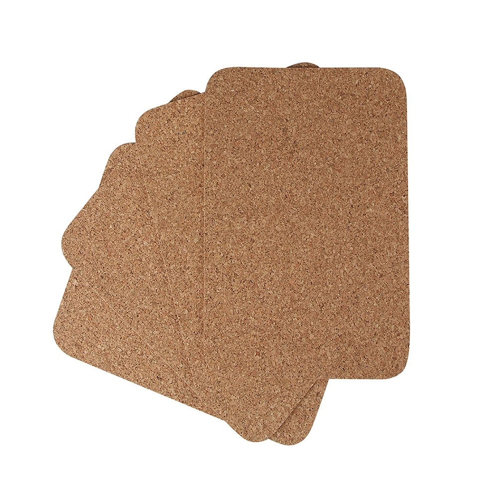 E-shop Sada 4 obdĺžnikových korkových podložiek 25 × 35 cm