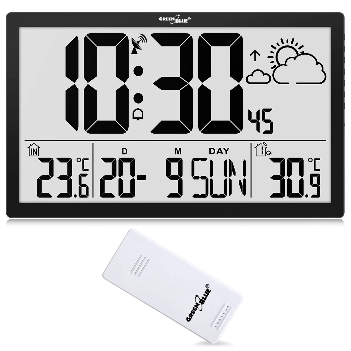 E-shop Nástenné multifunkčné LCD hodiny s DCF synchronizáciou