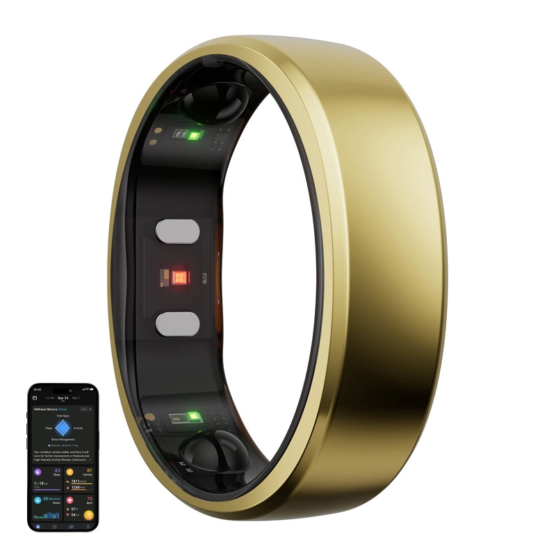 E-shop Chytrý prsteň RingConn Gen 2 – zlatý, veľkosť 12