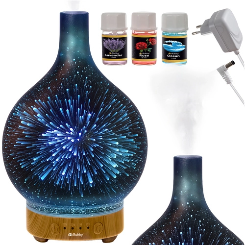 Ultrazvukový aróma difuzér a zvlhčovač vzduchu 200 ml RUHHY