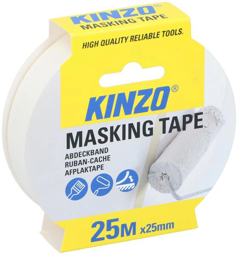 E-shop Papierová maskovacia páska 25 m KINZO, šírka 2,5 cm