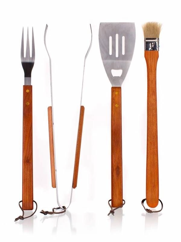 E-shop Happy Green Souprava na grilování BBQ 4 ks dřevo 5012065-A