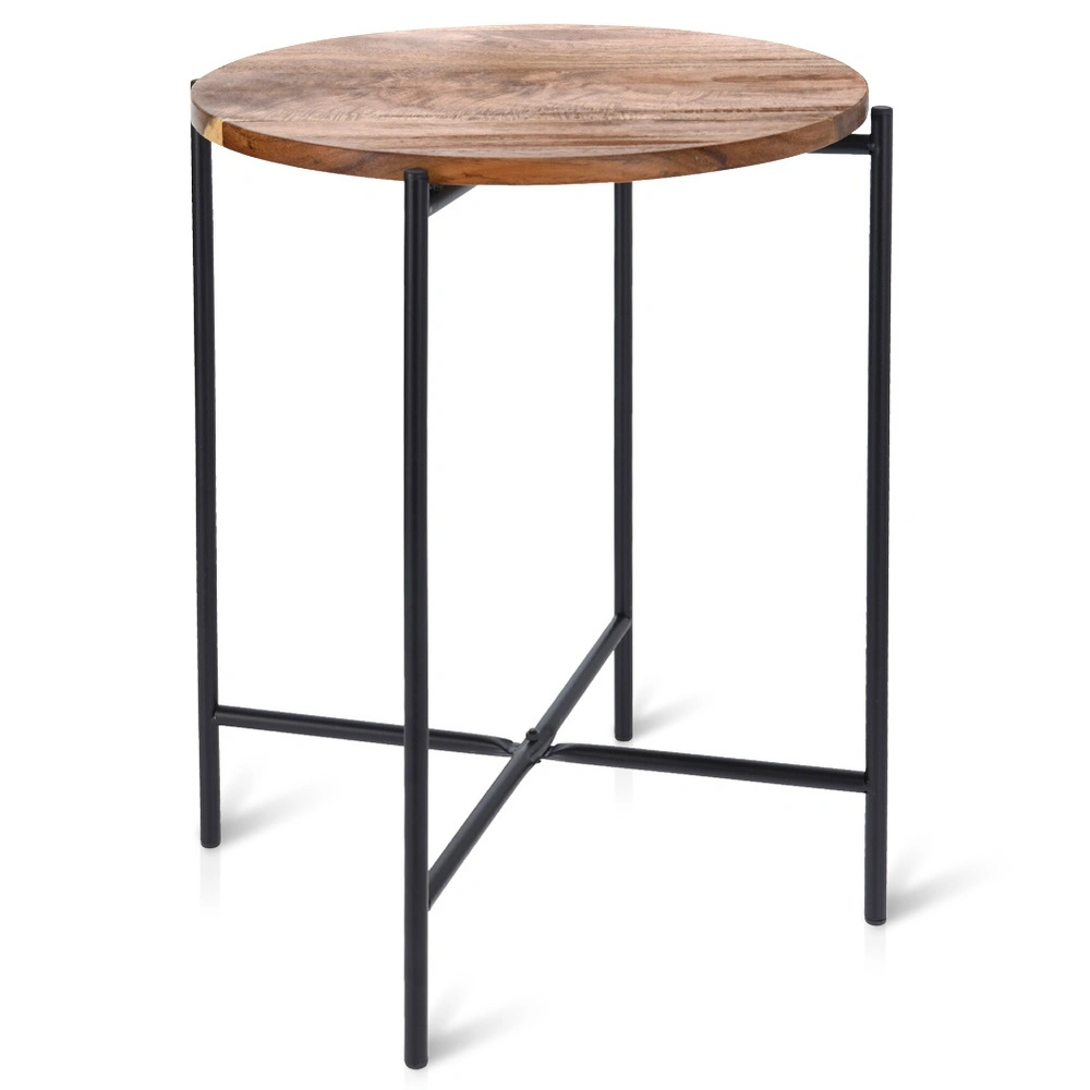 Okrúhly konferenčný stolík z akáciového dreva 40 × 48 cm