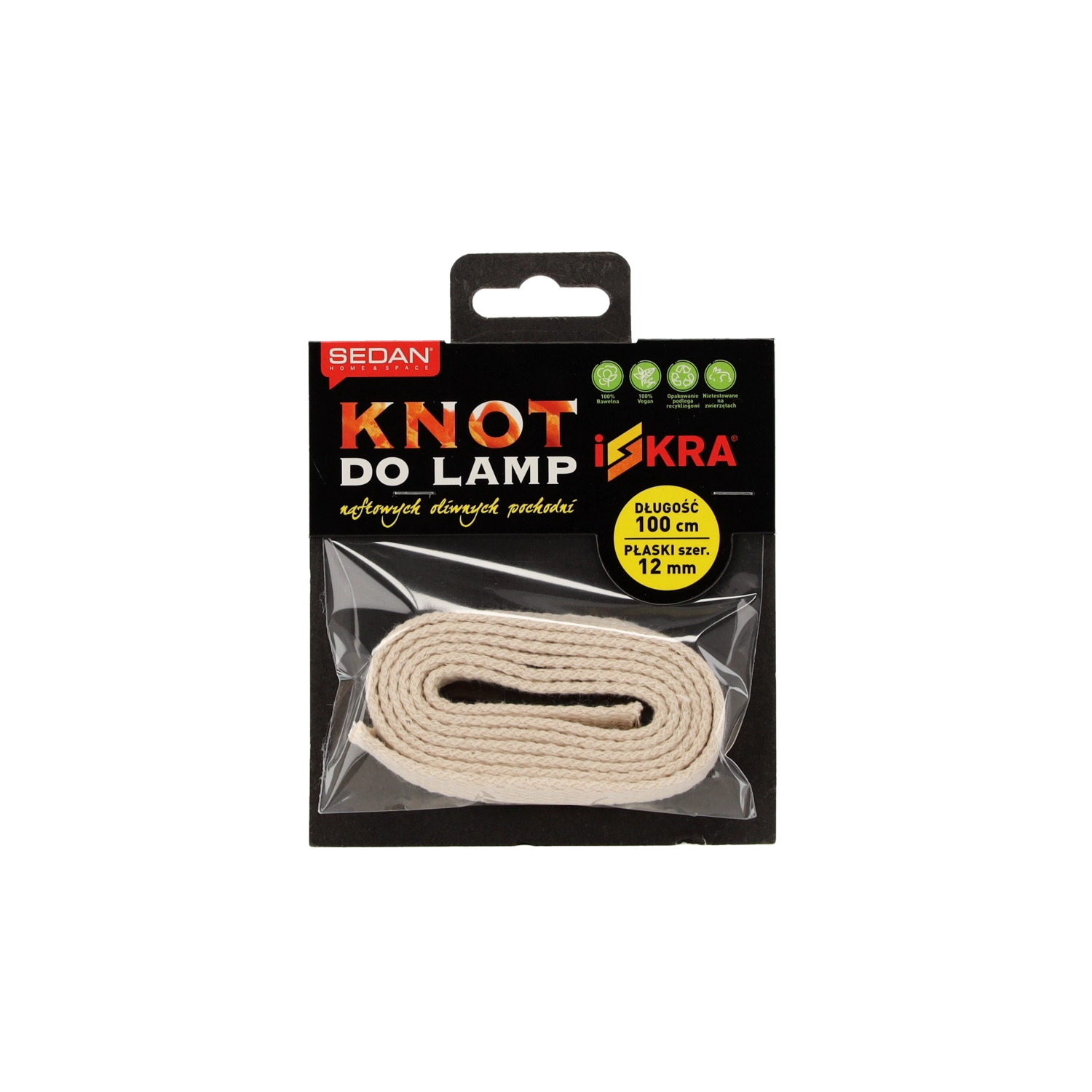 E-shop Plochý knôt do naftových a olejových lámp 12 mm