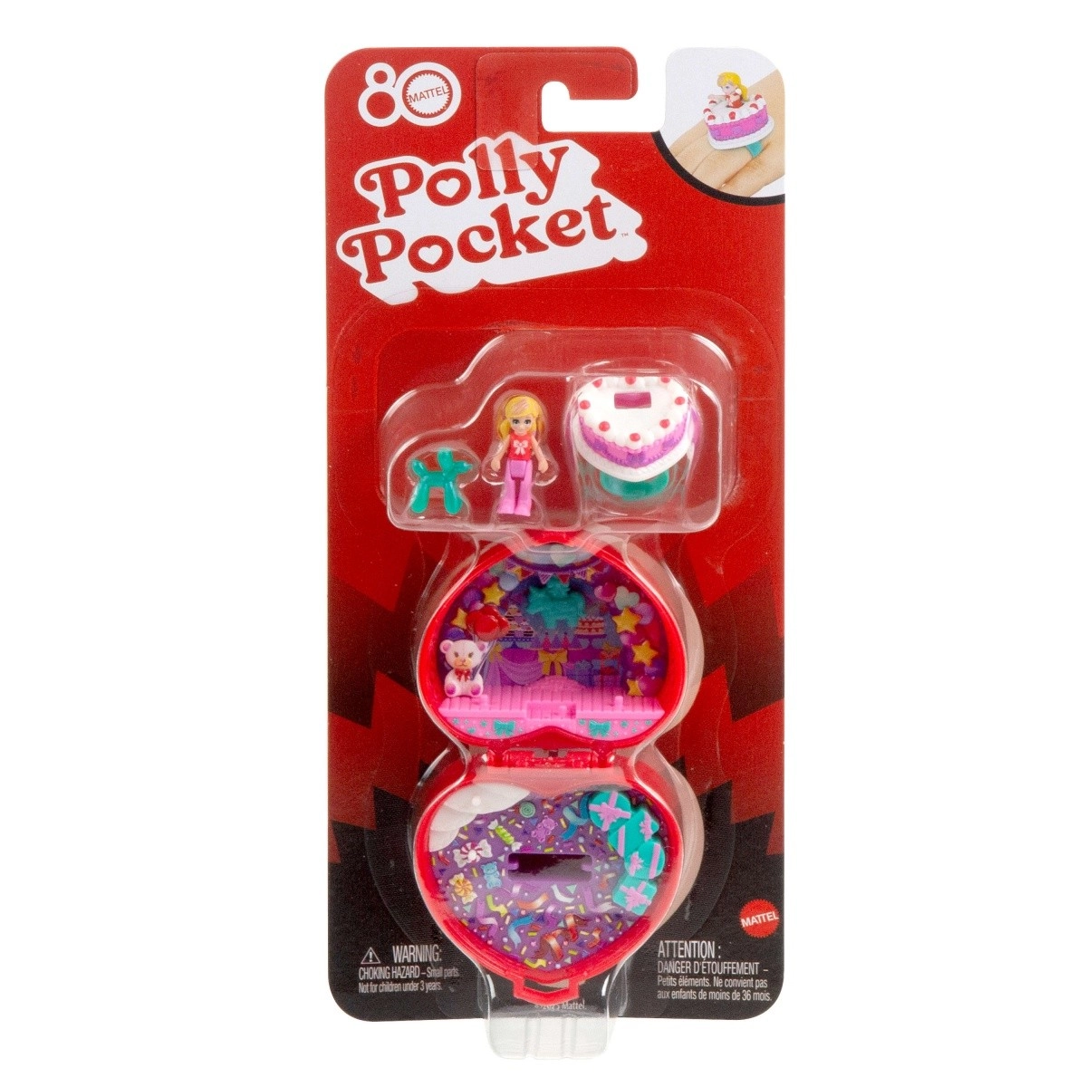 E-shop Polly Pocket k 80. výročiu Mattel Výročný kompaktný set s prsteňom
