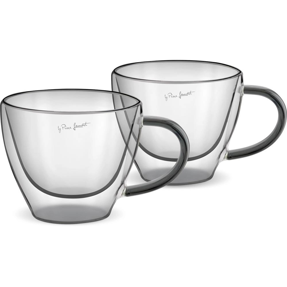 Lamart súprava termo pohárov na cappuccino Vaso, 190 ml, 2 kusy, čierna