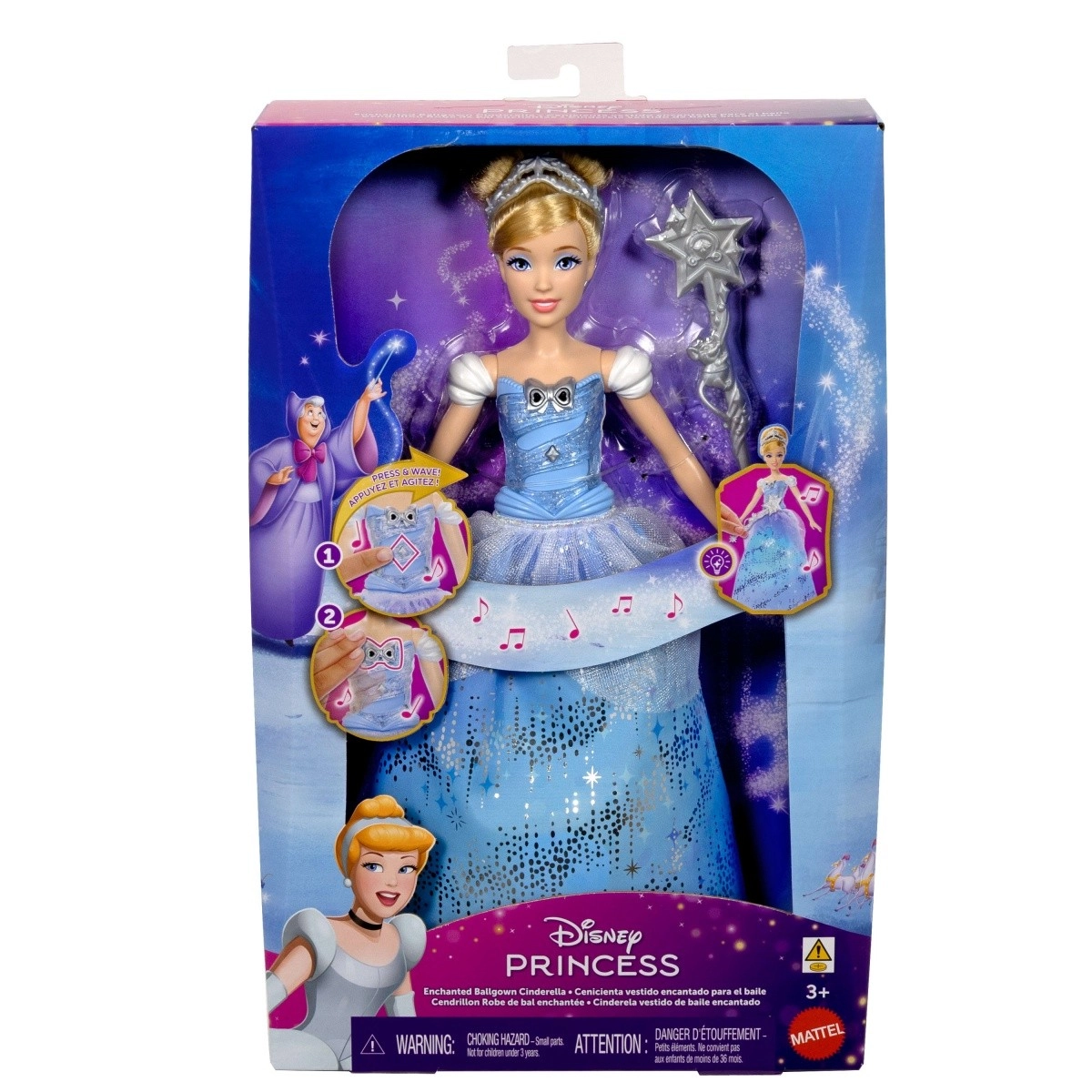 E-shop Mattel Disney Princess Popoluška so svetlami a zvukmi