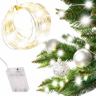 E-shop KIK KX5731 Dekorativní LED pásky 5m 50LED s bateriemi studená-teplá bílá