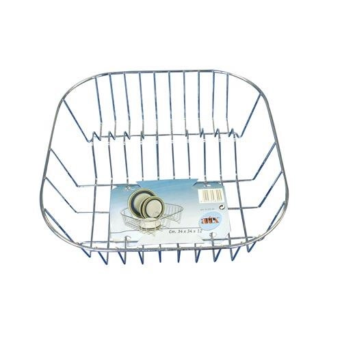 Odkvapkávač na riad 34x34x12cm Cr