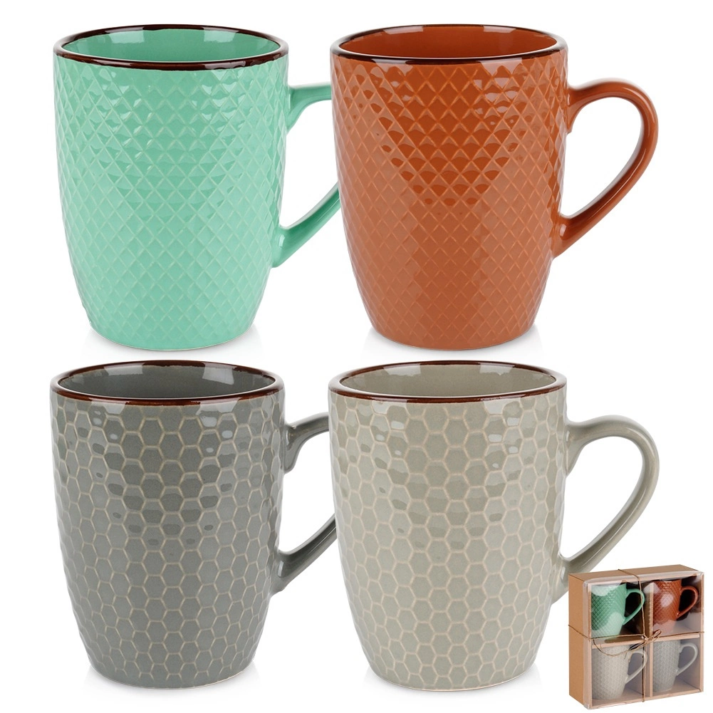 E-shop Keramické hrnčeky 400 ml, sada 4 ks v darčekovom balení