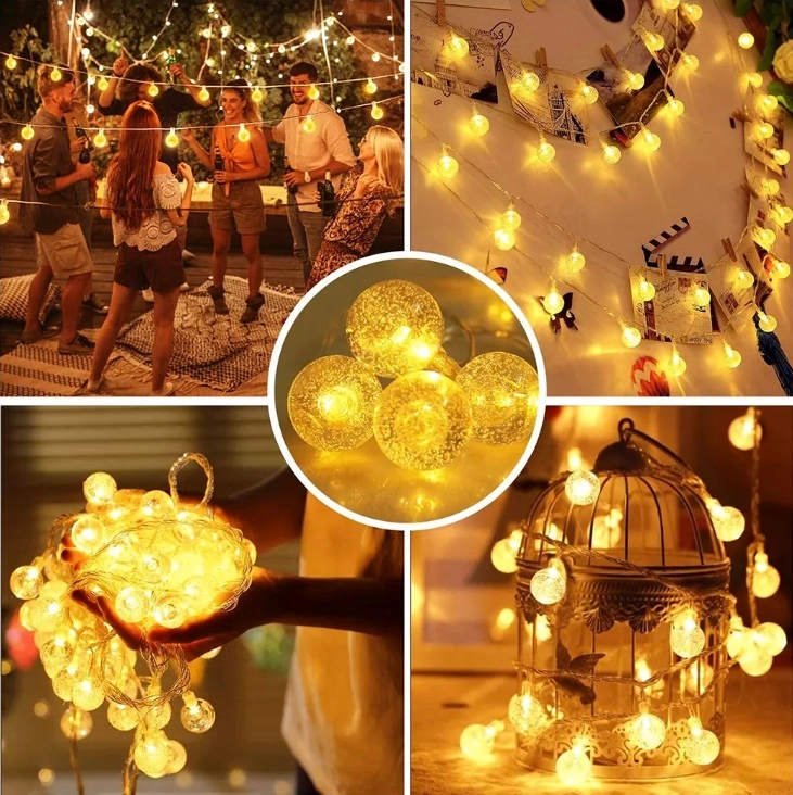 E-shop KIK KX5239 Vianočné osvetlenie guľa 100 LED teplá biela 10m