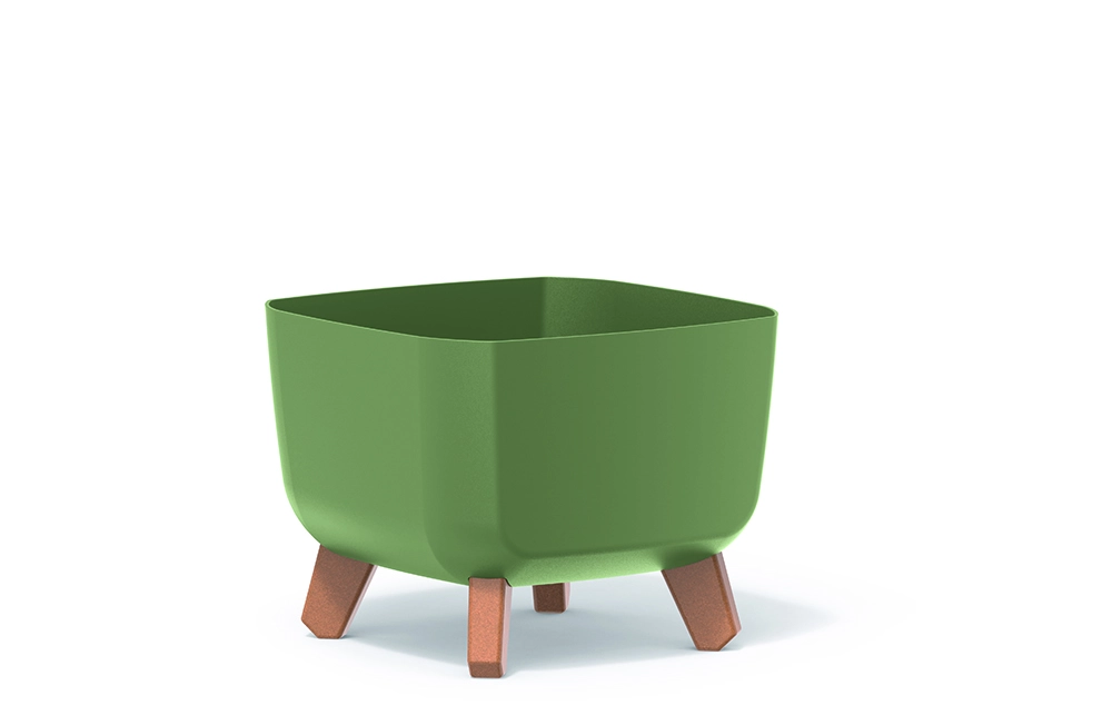 E-shop PROSPERPLAST Kvetináč GRACIA SQUARE 29cm zemitě zelený