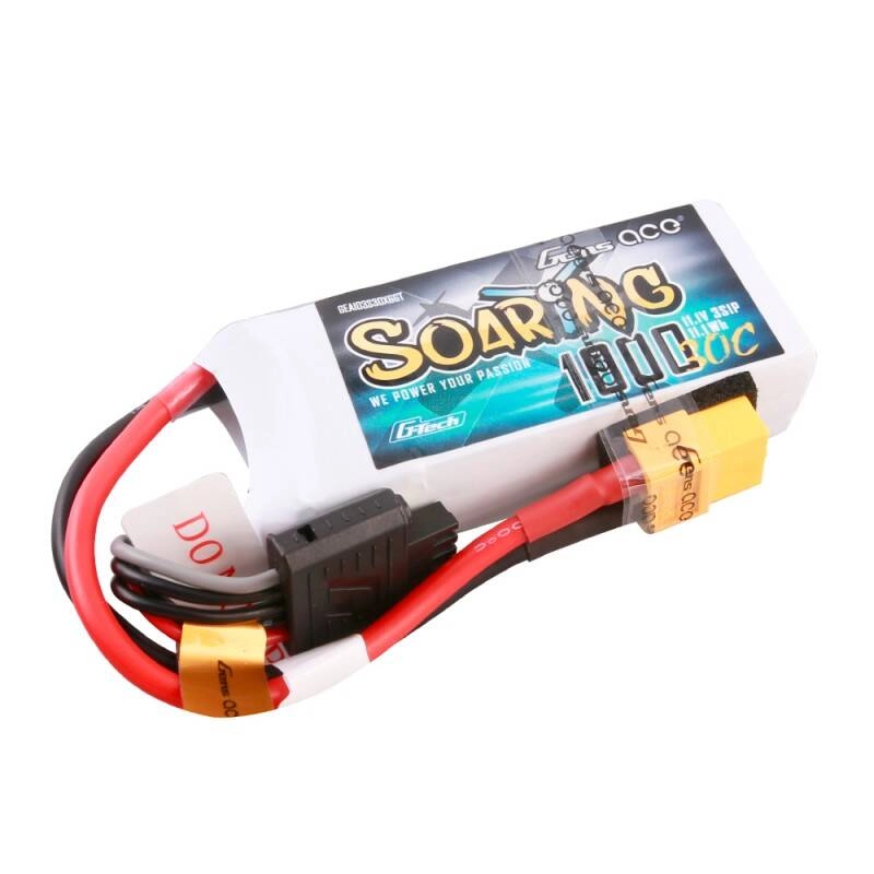 E-shop Gens ace G-Tech Soaring 1000mAh 11.1V 30C 3S1P Lipo Battery Pack with XT60 Plug