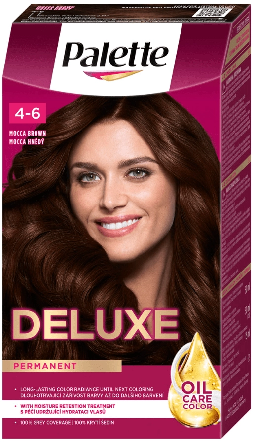 E-shop Schwarzkopf Palette Deluxe Palette Deluxe farba na vlasy Mocca hnedý 4-6 130 ml