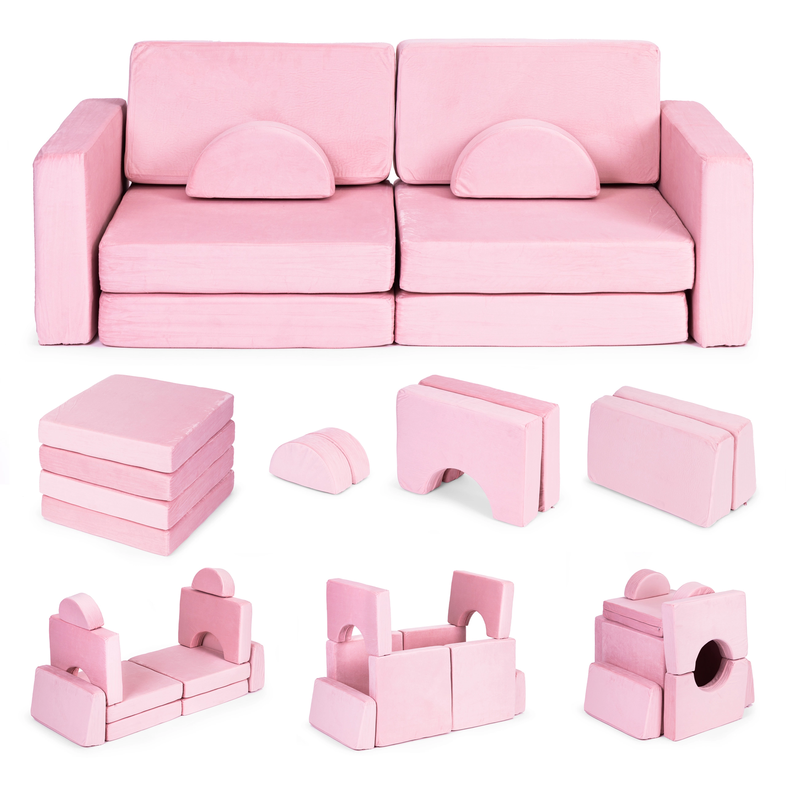 E-shop Ecotoys Pohovka TMSRT-15 PINK 55 x 55 látka ružová