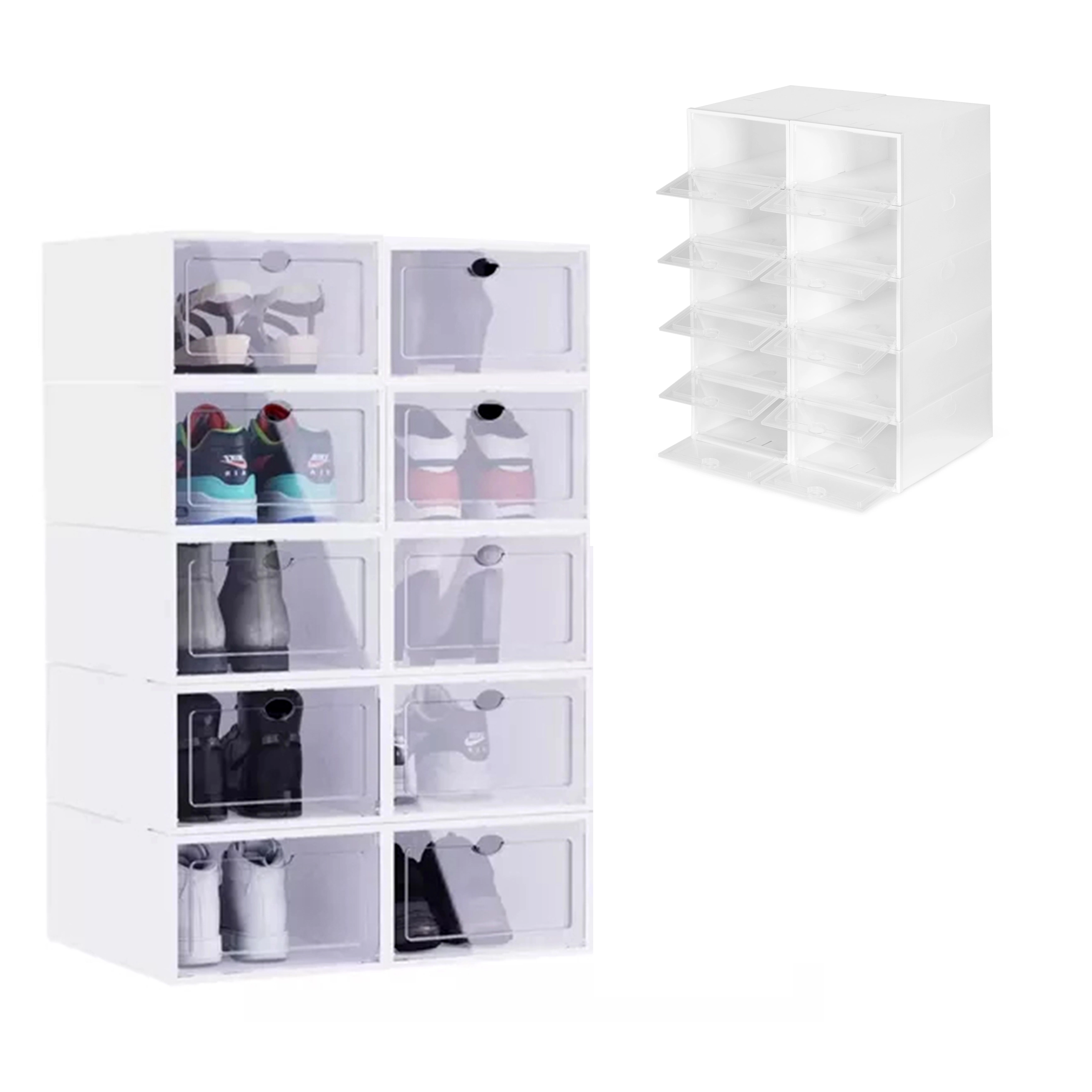 E-shop Modulárny plastový organizér na topánky, sada 10 ks MODERNHOME