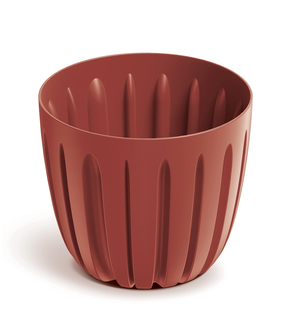 E-shop Prosperplast Plastový kvetináč WARIOS retro červený, 13,8 cm