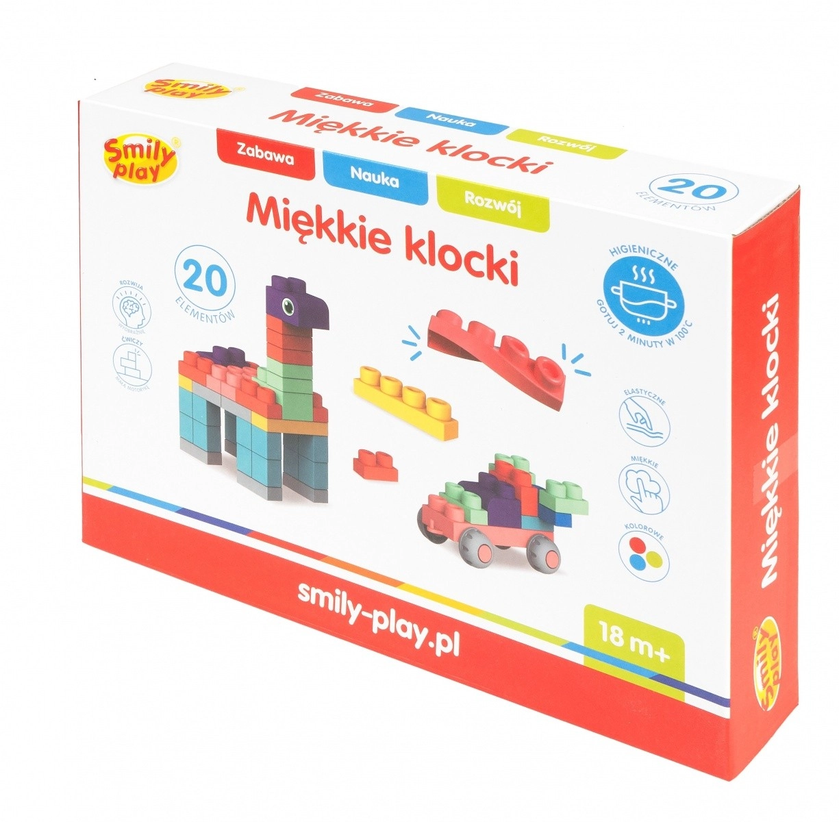 E-shop Mäkké stavebné kocky – sada 20 dielikov