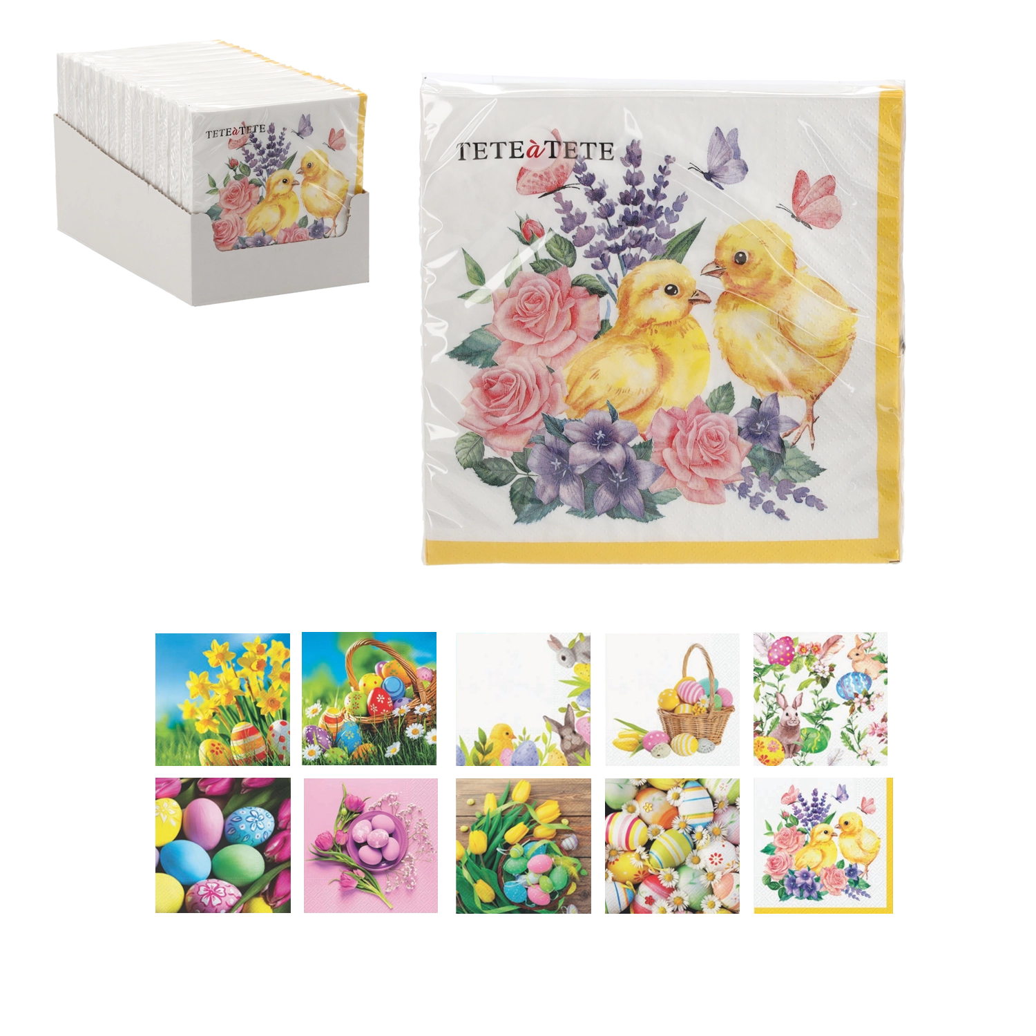 TaT servítky Lamb in Flowers 33x33cm