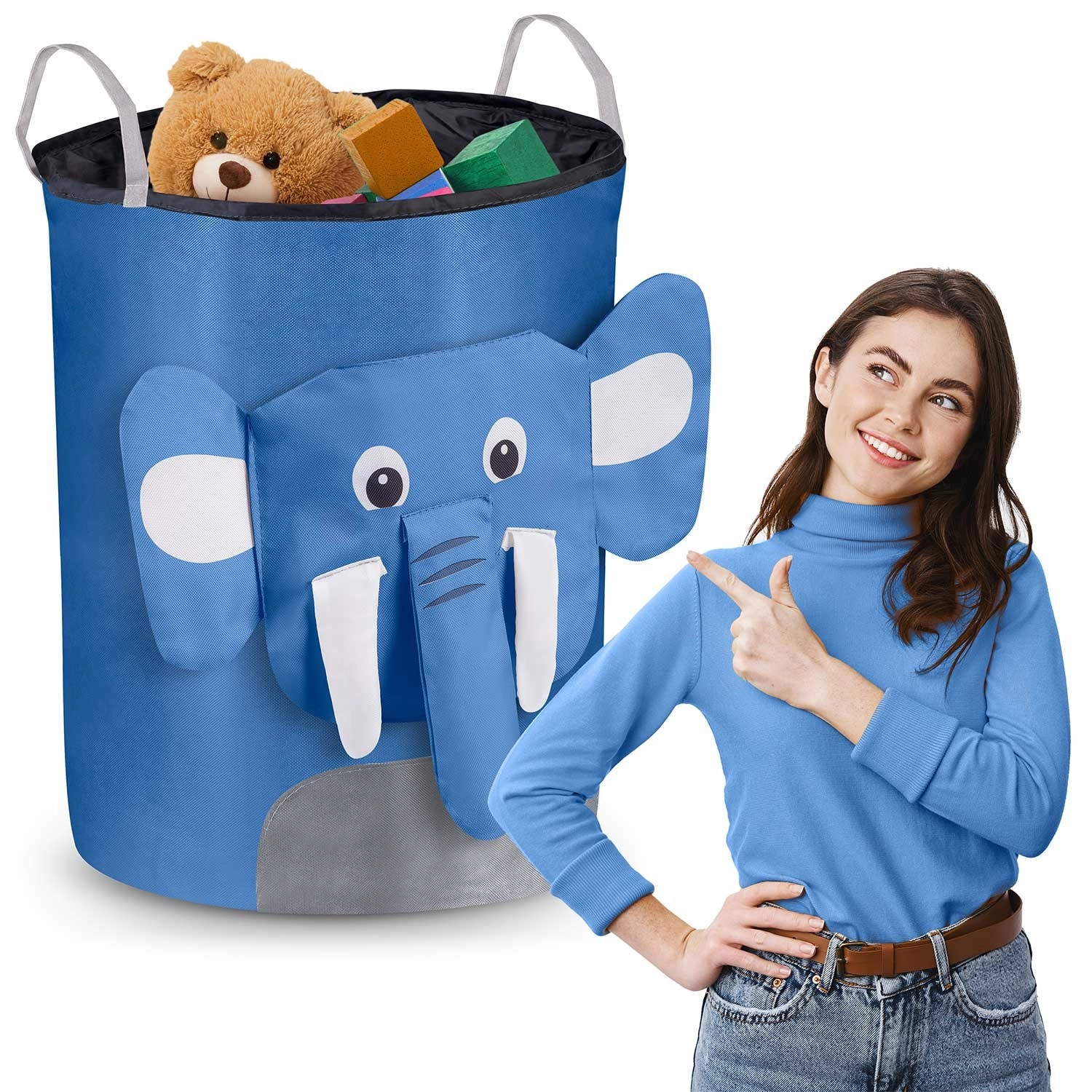 E-shop Nukido Koš slon modrý JANSHOP740227