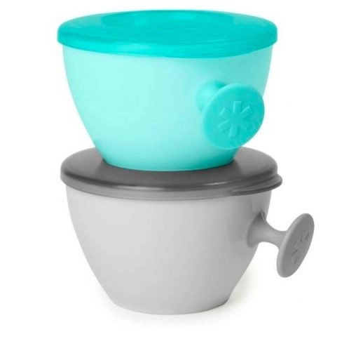 E-shop Skip Hop Misky s vrchnákom a držiakom Easy Grab 2x240ml