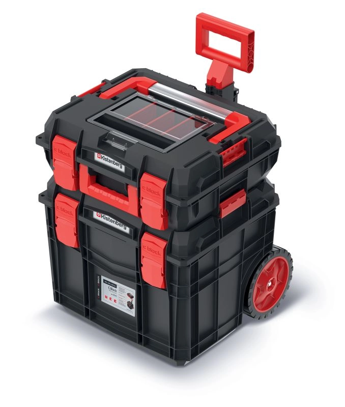 E-shop Kistenberg C Block Pro Alu Log Set Set kufrov na náradie čierny 45 x 38 x 54,5 cm transportné kolieska KXCS454055-S411