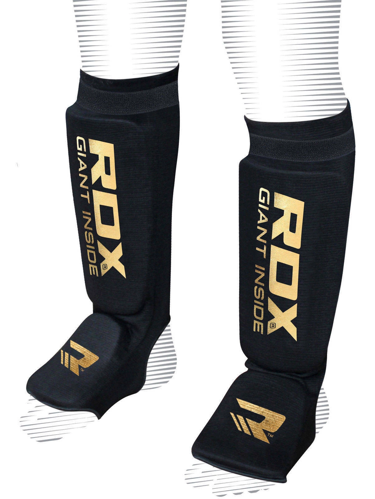 E-shop RDX chrániče holení a nártu Hosiery Shin Instep Foam čierne/zlaté – veľkosť XL