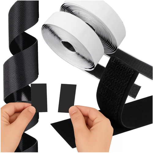 E-shop Ruhhy 24237 Samolepiaci suchý zips 500 × 2,5 cm 2 ks čierny