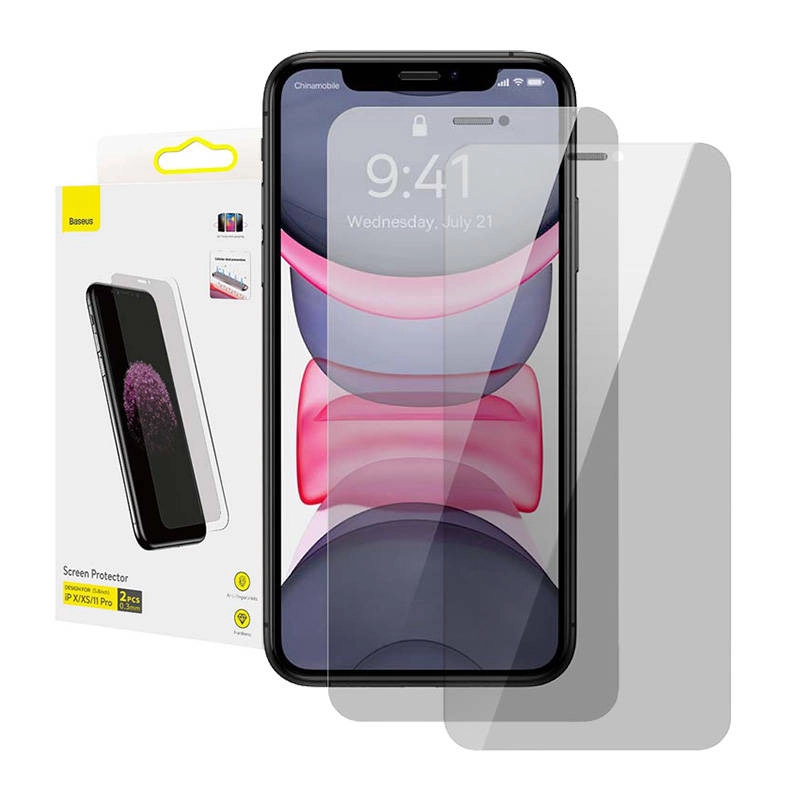 Baseus 0,3 mm tvrdené sklo na displej 2ks balenie pre iPhone X/XS/11 pro 5,8 palca SGBL060402