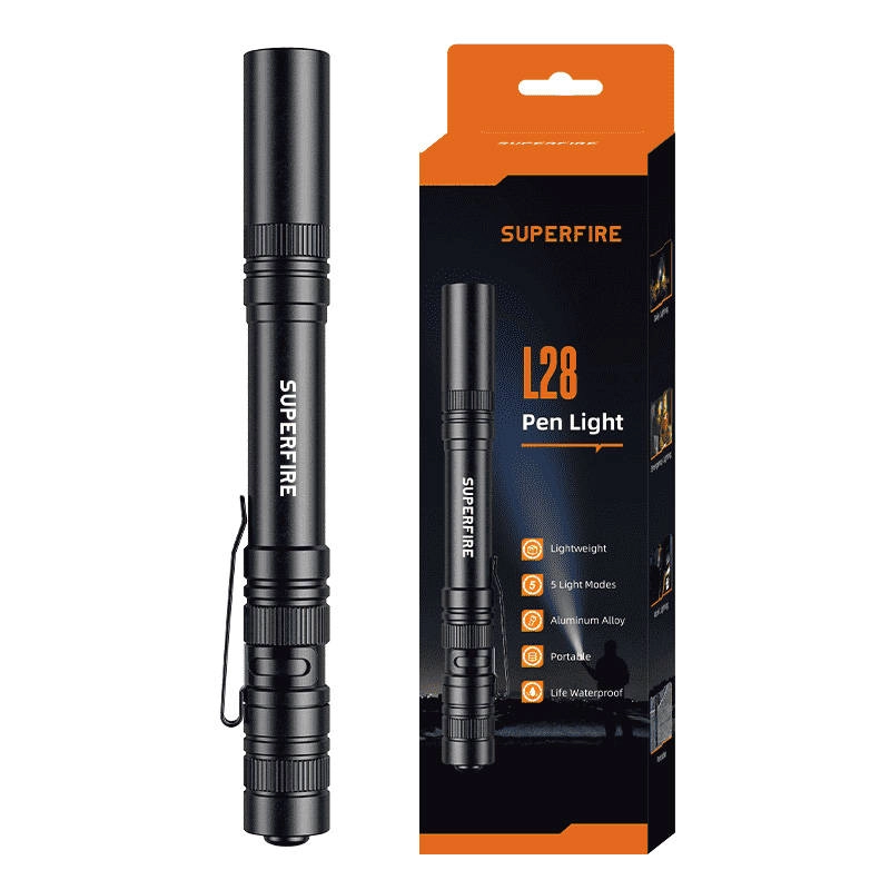 E-shop Vreckové svietidlo Superfire L28 121 lm, 5 W, dosvit 52 m