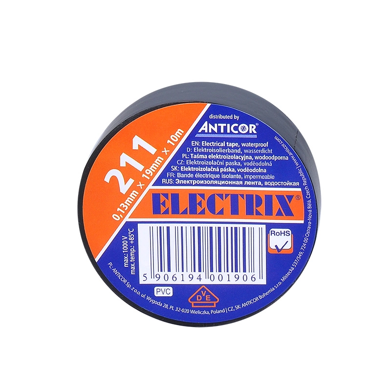 Solight izolačná elektro páska 19 mm x 0,13 mm x 10 m čierna