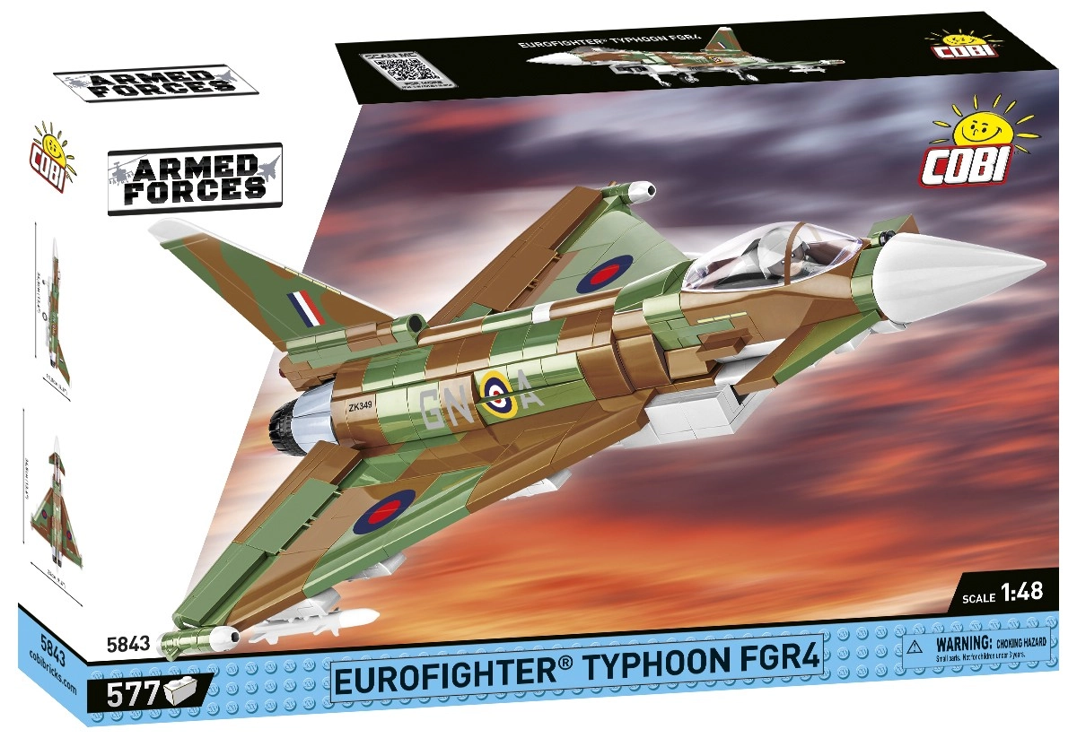 E-shop Cobi 5843 Armed Forces 1:48 Viacúčelové stíhacie lietadlo Eurofighter TYPHOON FGR4