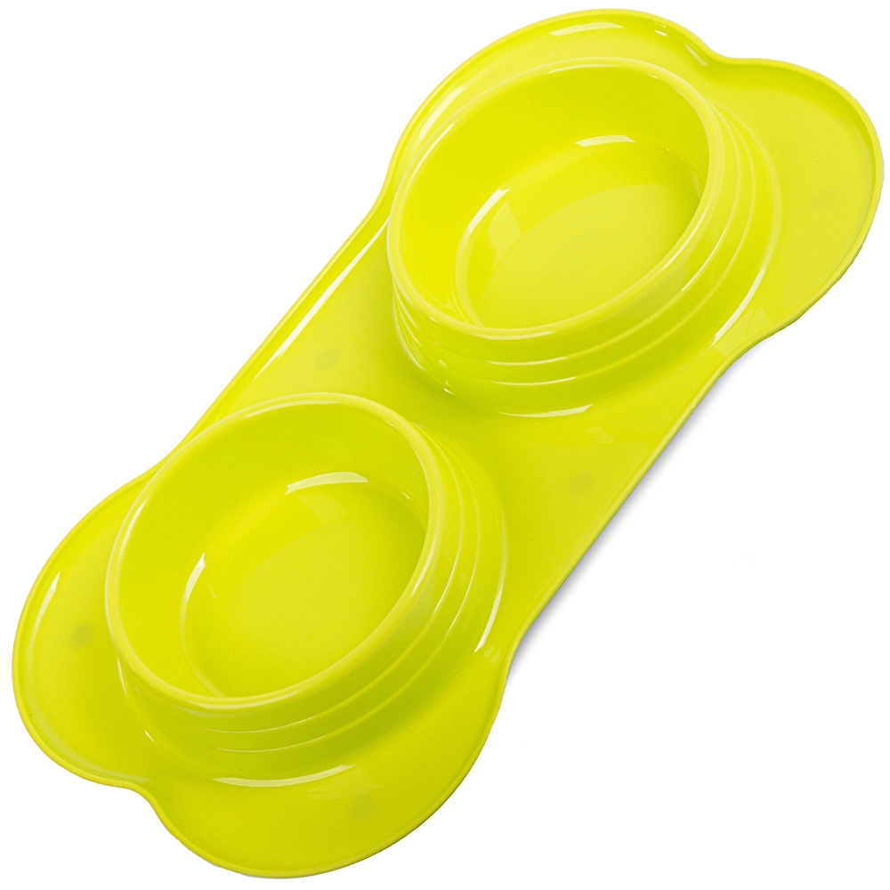 E-shop Verk Miska pre psov a mačky dvojitá plastová 2 x 400 ml
