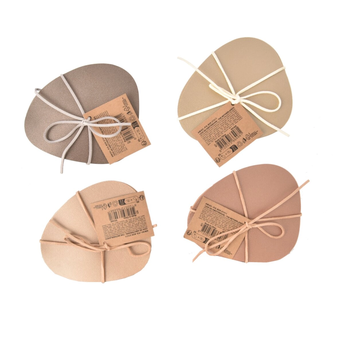 E-shop Plastová podložka UH v metalickom vzhľade 13 × 11 cm, sada 4 ks (mix farieb)