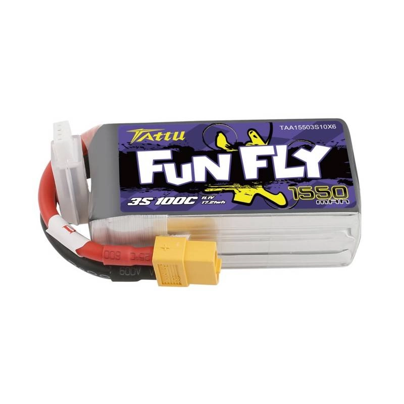 E-shop Tattu Funfly Series 1550mAh 11,1V 100C 3S1P Lipo batéria s konektorom XT60