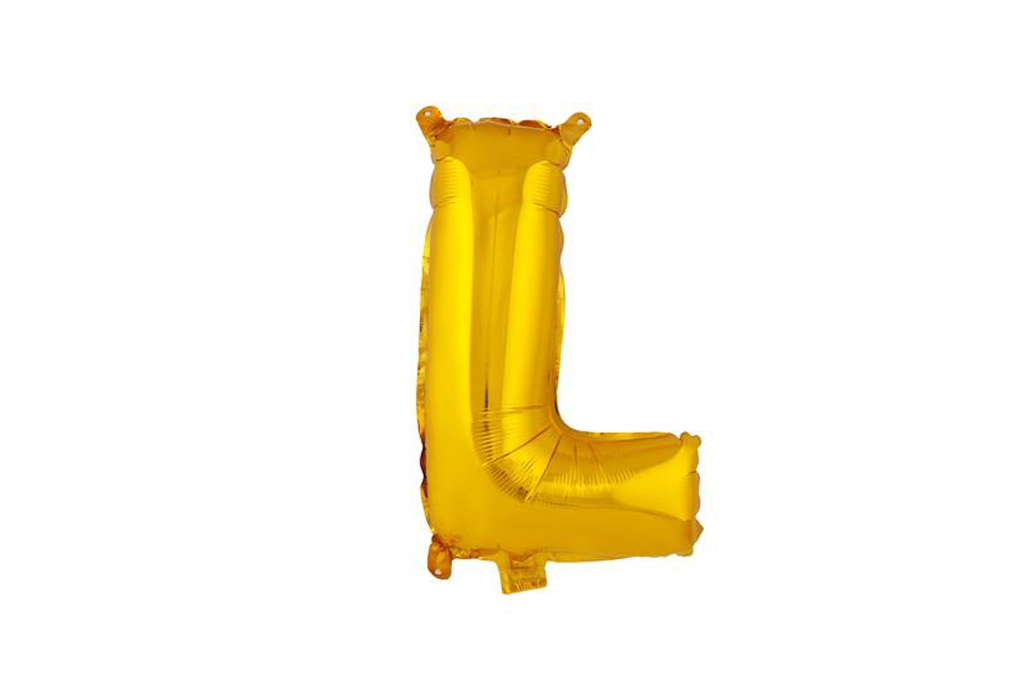 E-shop TORO Balónik písmenko L 30cm zlatá