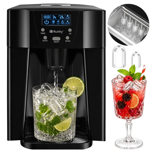 E-shop Kompresorový výrobník ľadu Ruhhy 3 l čierny s LCD