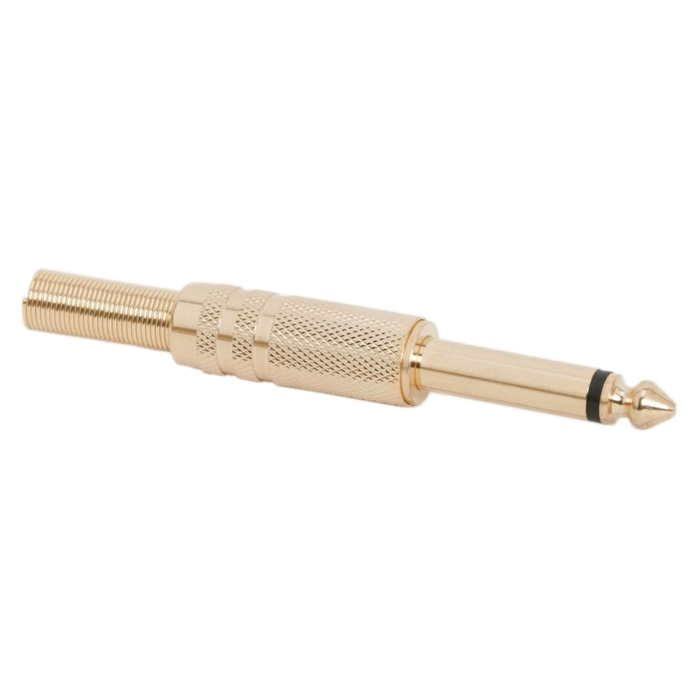 Jack zástrčka mono 6,3 mm pozlátená