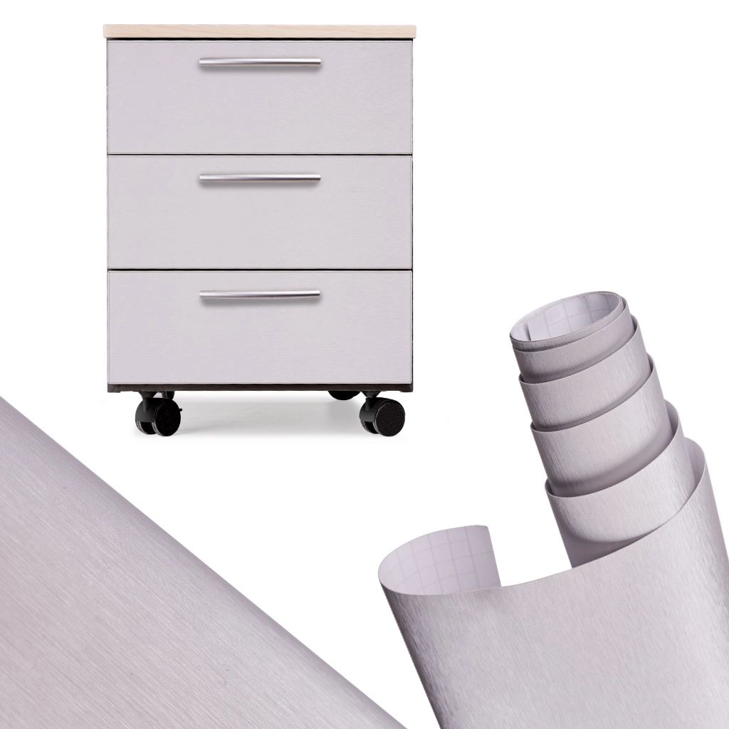 E-shop Ikonka Metalická fólia v roli brúsená strieborná 1,52x30m