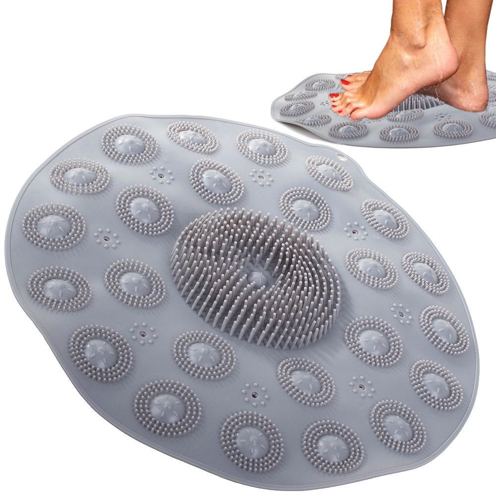Verk 24150 Masážna podložka do sprchy na nohy sivá