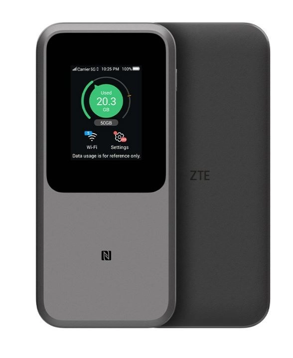 Prenosný 5G Wi‑Fi hotspot ZTE s dotykovým displejom