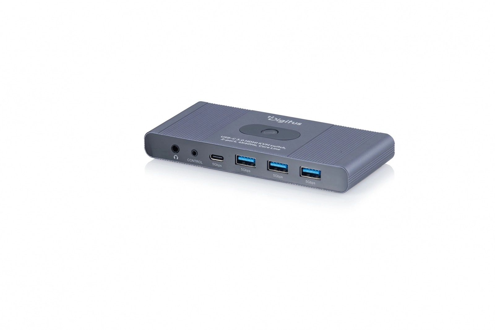 Digitus KVM prepínač HDMI 2×1 4K 60 Hz s USB 3.0 a audiom (Core line) - 1 kus