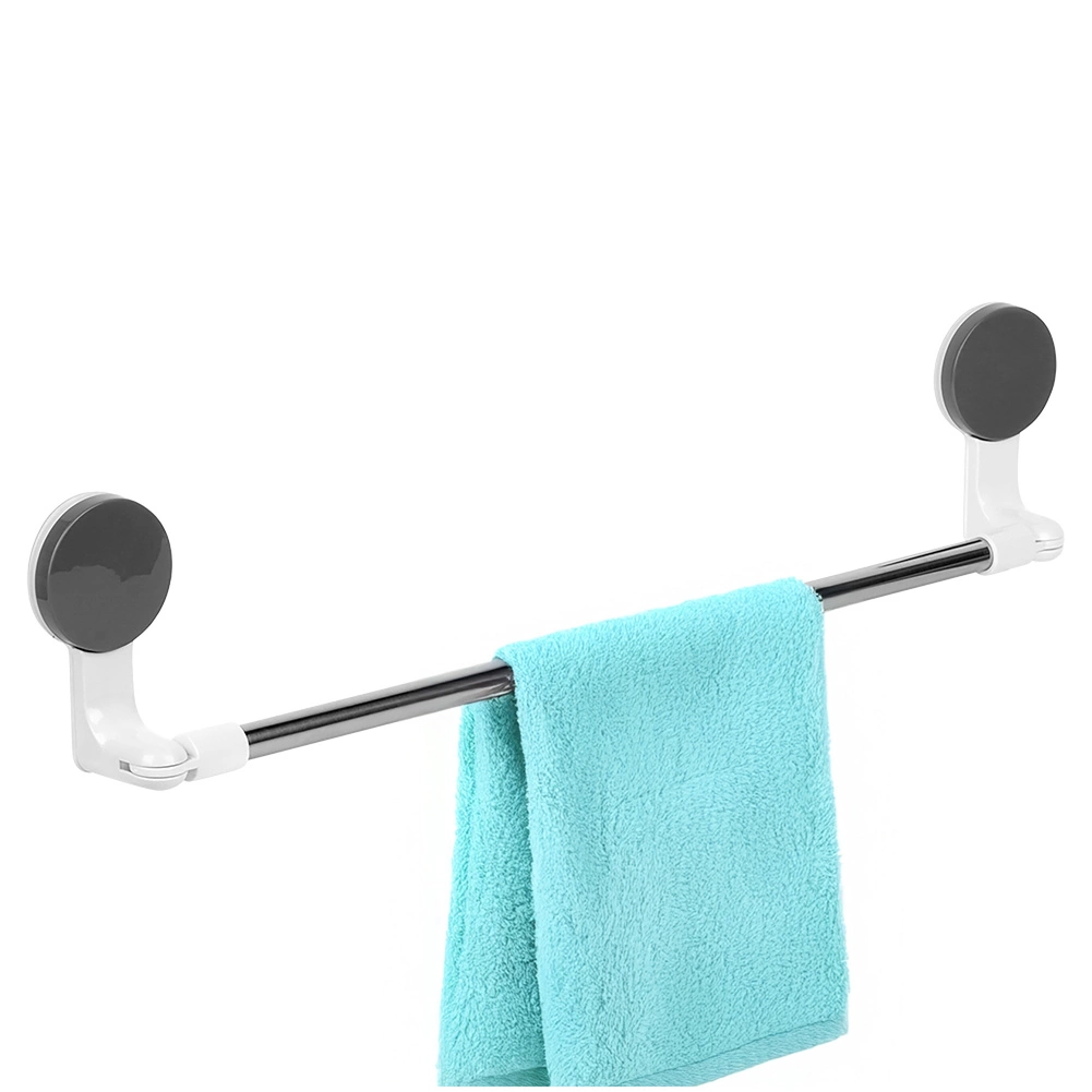 Oceľový závesný držiak na uteráky s prísavkami