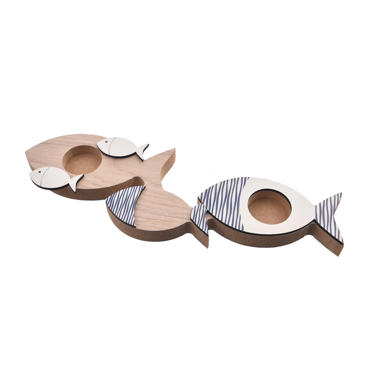 E-shop Drevený svietnik Beach 30 × 2 × 9 cm