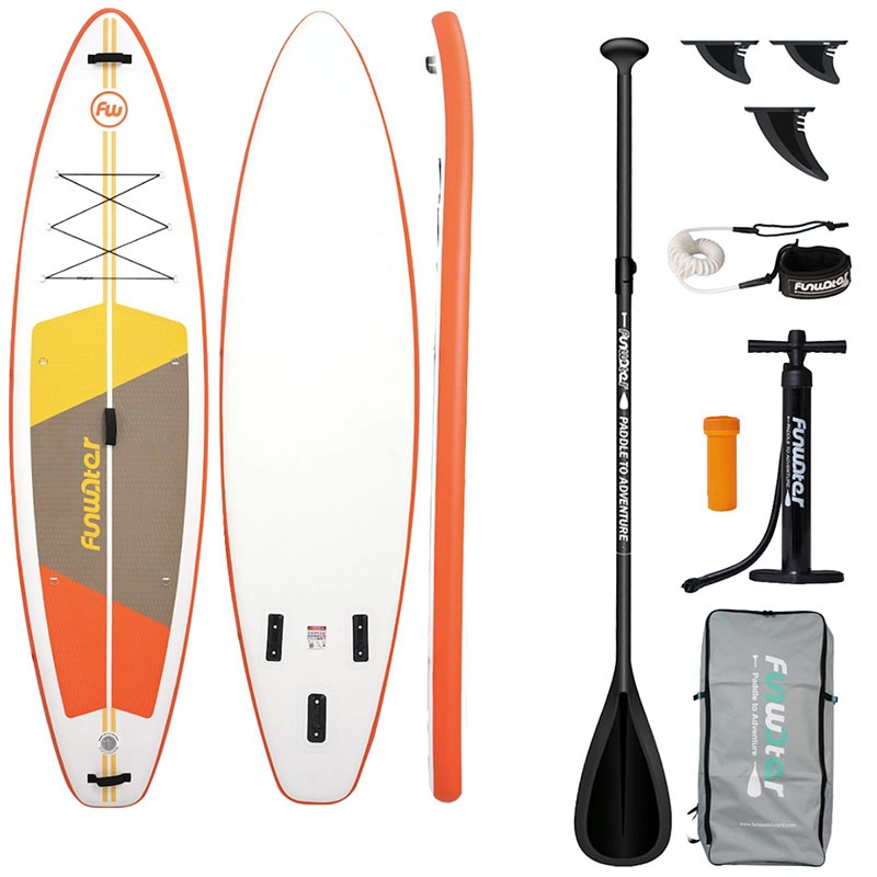 FunWater nafukovací paddleboard all-round 335 × 84 × 15 cm, oranžovo‑biely