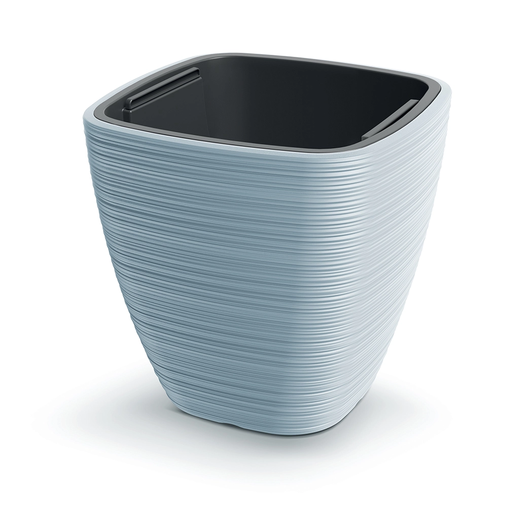 E-shop Prosperplast Plastový kvetináč Venas Square 28,9x29 cm svetlosivá